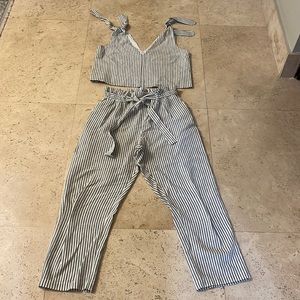 Emerson Fry pant and crop top set.